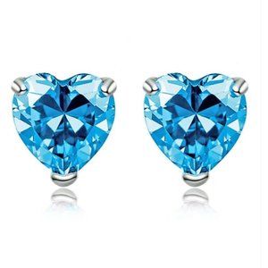 Blue Heart Earrings